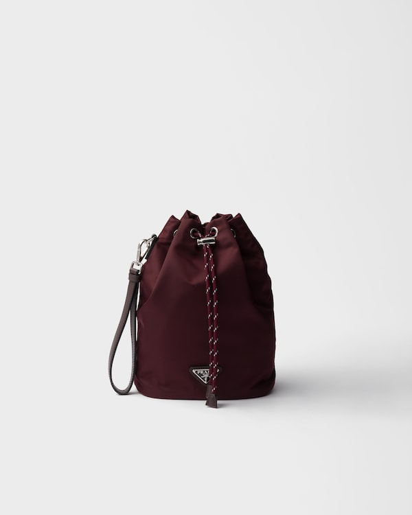 Prada Speedrock Re-Nylon and leather pouch - Burgundy Prada Speedrock Re-Nylon and leather pouch - Burgundy