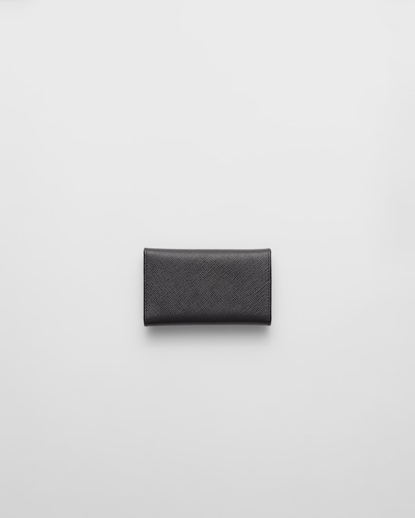 Saffiano 皮革钥匙扣 - 黑色 Saffiano 皮革钥匙扣 - 黑色