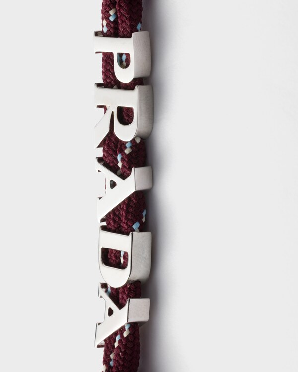 Prada Speedrock cord key ring - Burgundy Prada Speedrock cord key ring - Burgundy