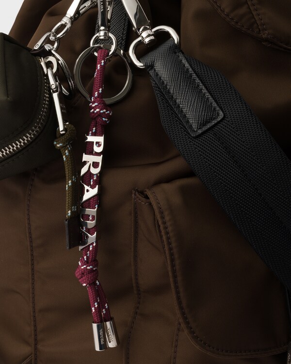 Prada Speedrock cord key ring - Burgundy Prada Speedrock cord key ring - Burgundy
