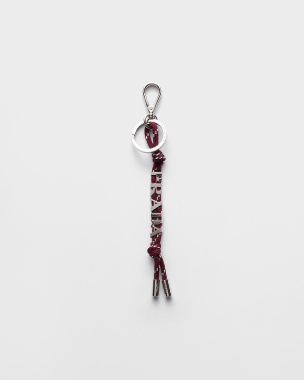 Prada Speedrock cord key ring - Burgundy Prada Speedrock cord key ring - Burgundy