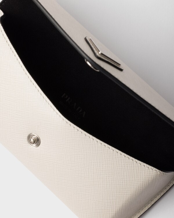 Saffiano leather eyeglasses case - Chalk White Saffiano leather eyeglasses case - Chalk White