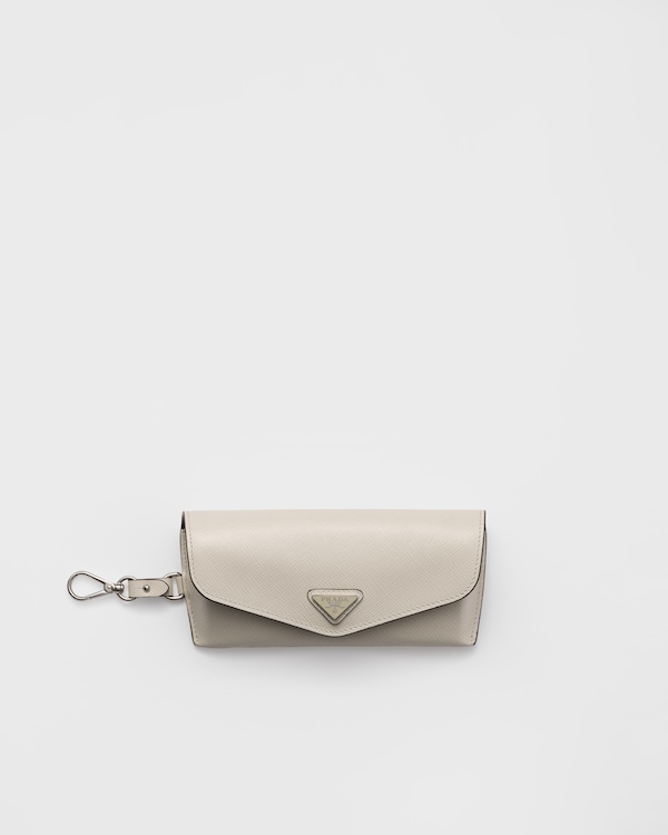 Saffiano leather eyeglasses case - Chalk White Saffiano leather eyeglasses case - Chalk White