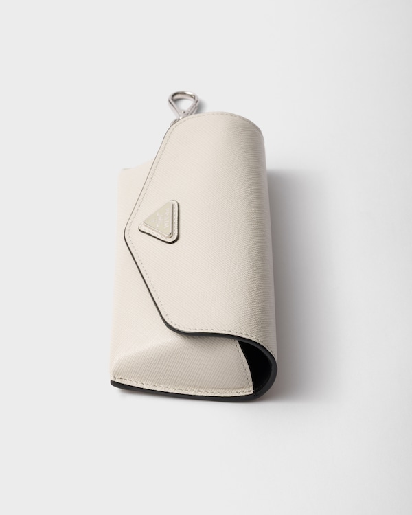 Saffiano leather eyeglasses case - Chalk White Saffiano leather eyeglasses case - Chalk White