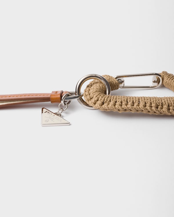 Leather keychain charm - Camel Brown Leather keychain charm - Camel Brown