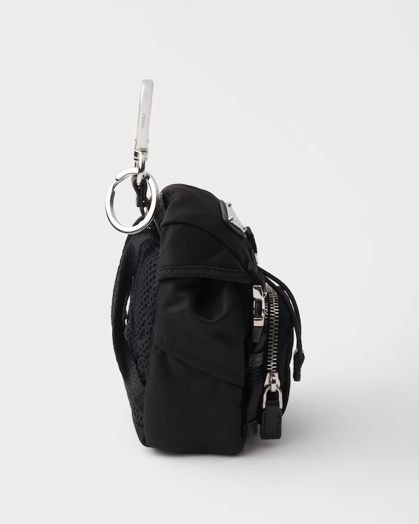 Re-Nylon mini pouch keychain charm - Black Re-Nylon mini pouch keychain charm - Black