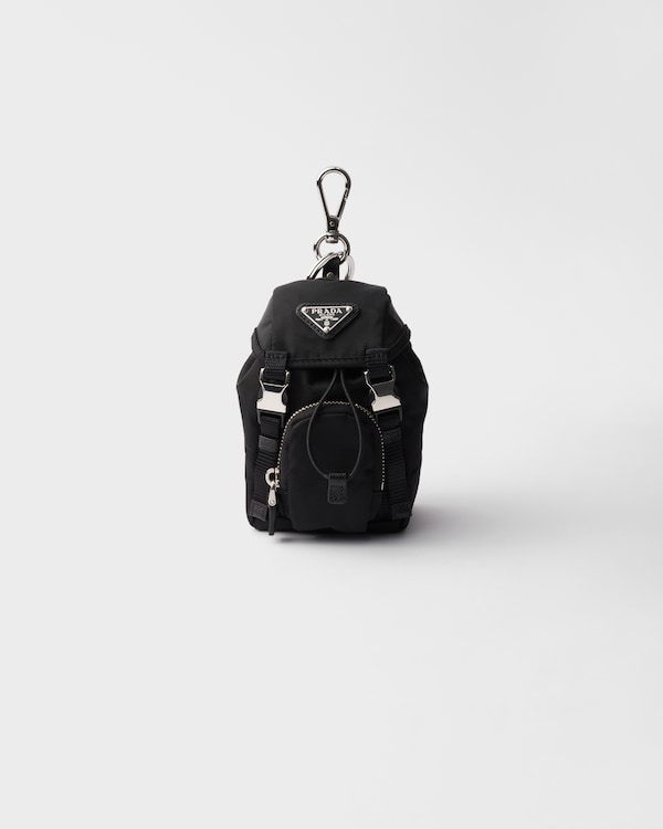 Re-Nylon mini pouch keychain charm - Black Re-Nylon mini pouch keychain charm - Black