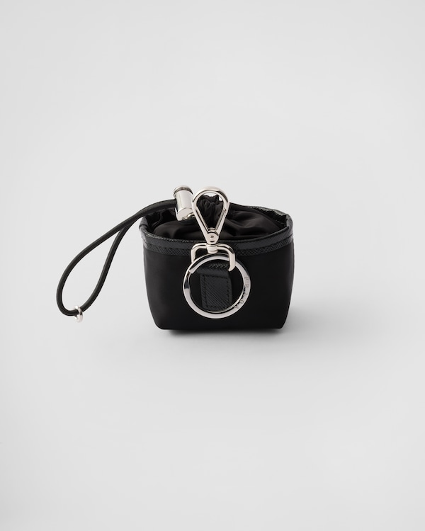 Re-Nylon mini pouch keychain charm - Black Re-Nylon mini pouch keychain charm - Black