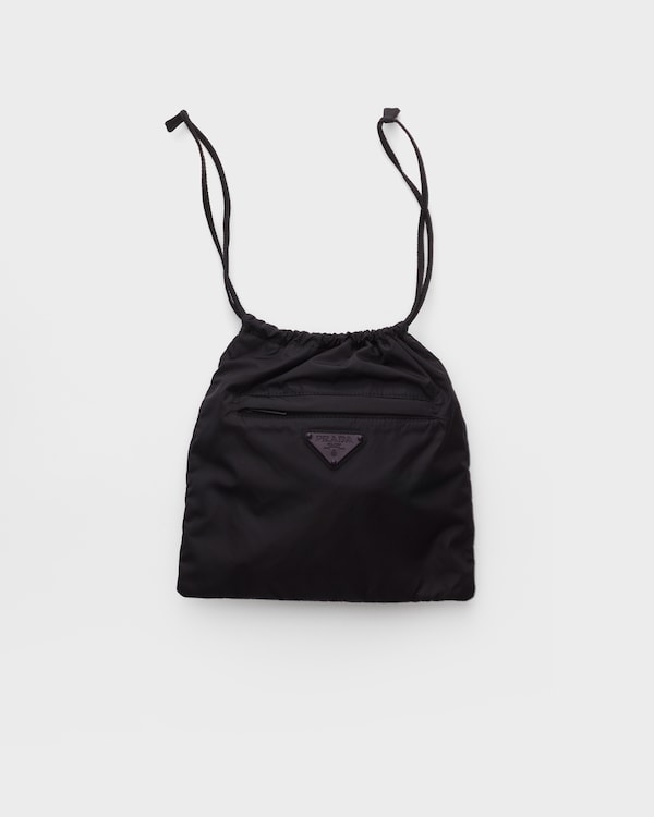 Foldable Re-Nylon pouch - Black Foldable Re-Nylon pouch - Black