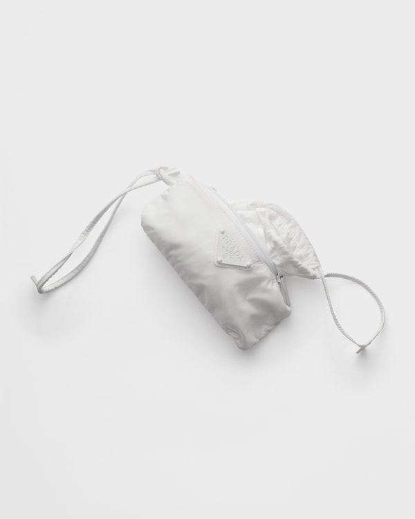 Foldable Re-Nylon pouch - White Foldable Re-Nylon pouch - White