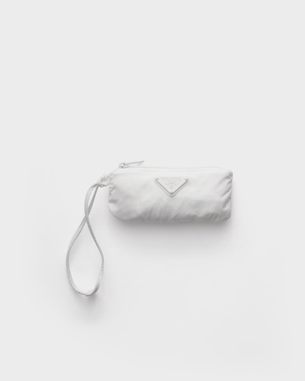 Foldable Re-Nylon pouch - White Foldable Re-Nylon pouch - White