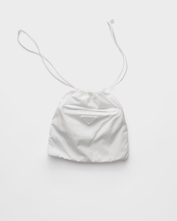 Foldable Re-Nylon pouch - White Foldable Re-Nylon pouch - White