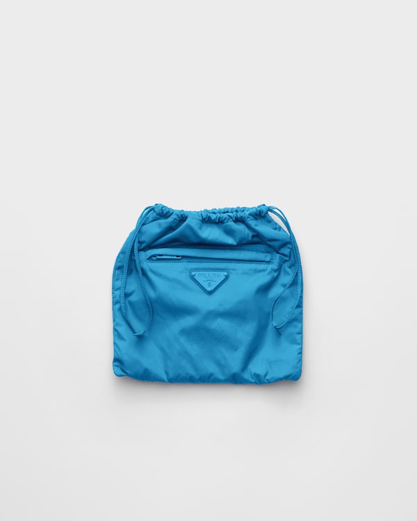 Foldable Re-Nylon pouch - LIGHT BLUE Foldable Re-Nylon pouch - LIGHT BLUE