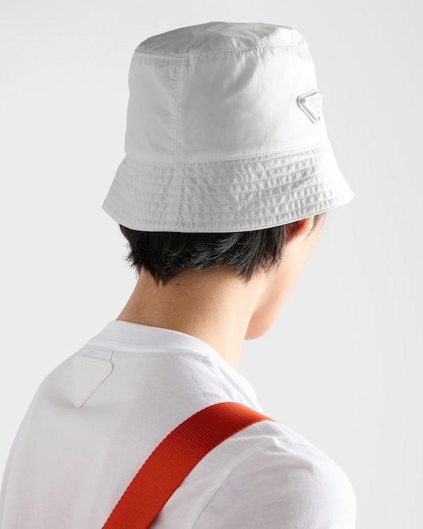 Foldable Re-Nylon bucket hat - White Foldable Re-Nylon bucket hat - White