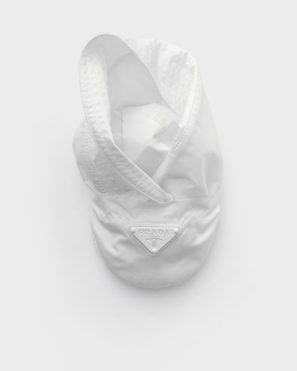 Foldable Re-Nylon bucket hat - White Foldable Re-Nylon bucket hat - White