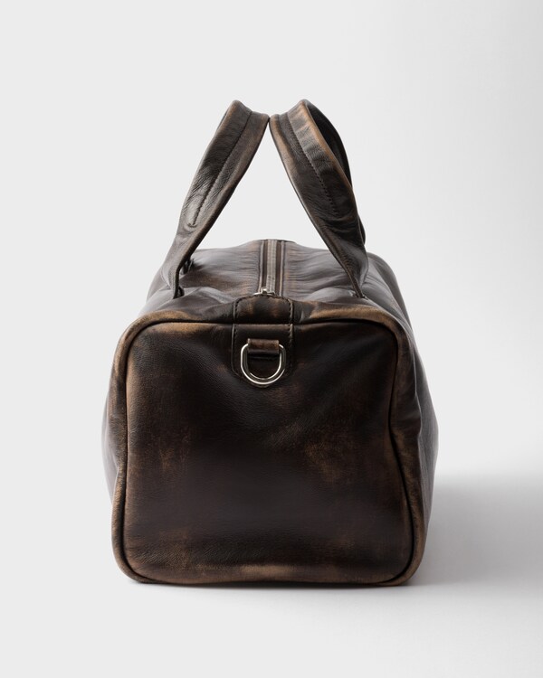 Small nappa leather duffle bag - Dark Brown Small nappa leather duffle bag - Dark Brown