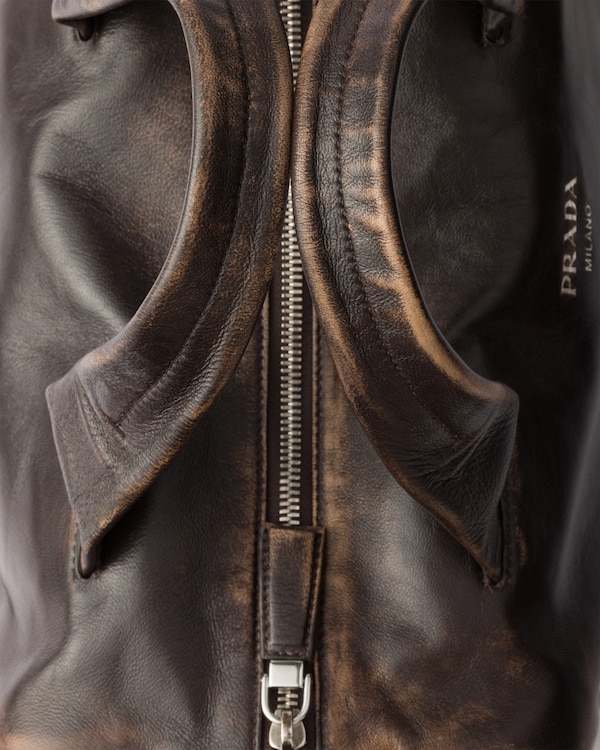 Small nappa leather duffle bag - Dark Brown Small nappa leather duffle bag - Dark Brown