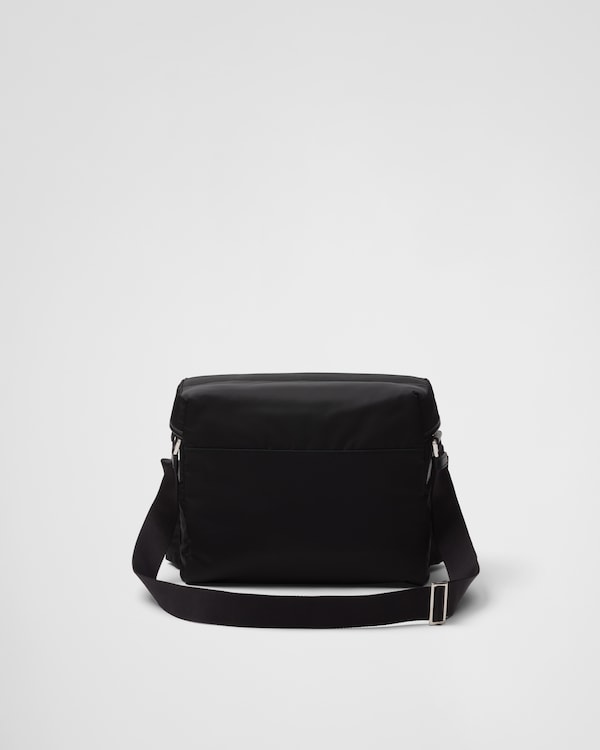 Re-Nylon and leather shoulder bag - Black Re-Nylon and leather shoulder bag - Black