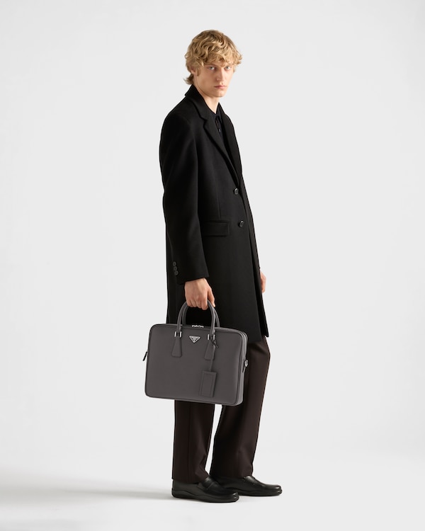 Saffiano leather briefcase - Bamboo/Cork beige Saffiano leather briefcase - Bamboo/Cork beige