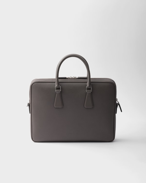 Saffiano leather briefcase - Bamboo/Cork beige Saffiano leather briefcase - Bamboo/Cork beige