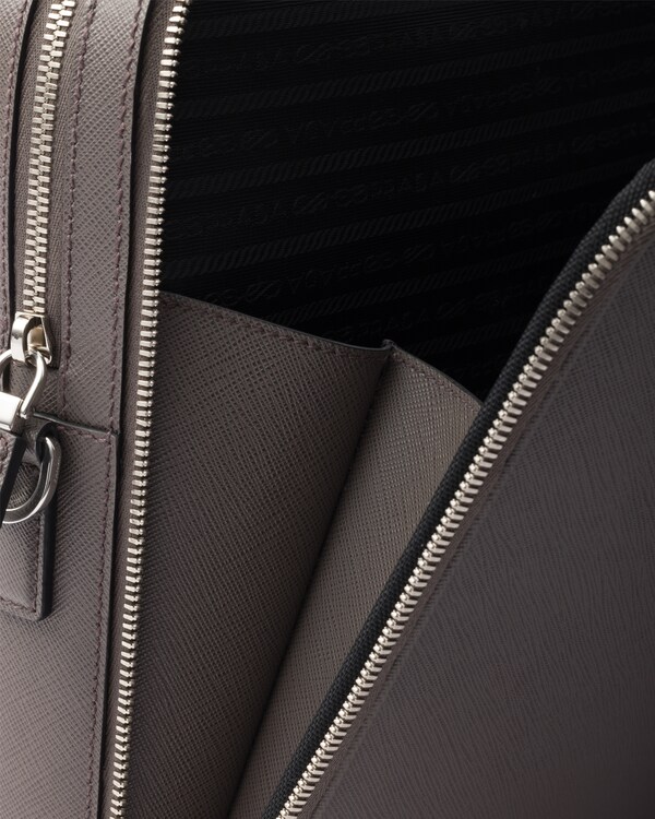 Saffiano leather briefcase - Bamboo/Cork beige Saffiano leather briefcase - Bamboo/Cork beige