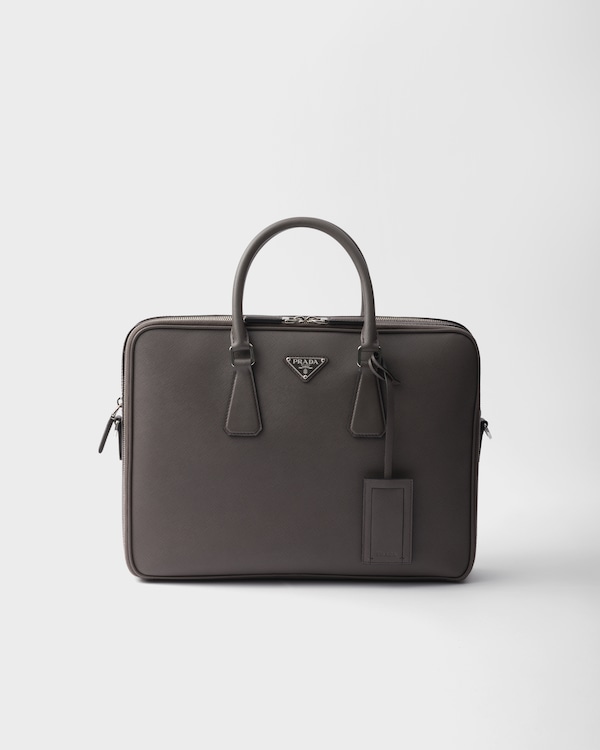 Saffiano leather briefcase - Bamboo/Cork beige Saffiano leather briefcase - Bamboo/Cork beige