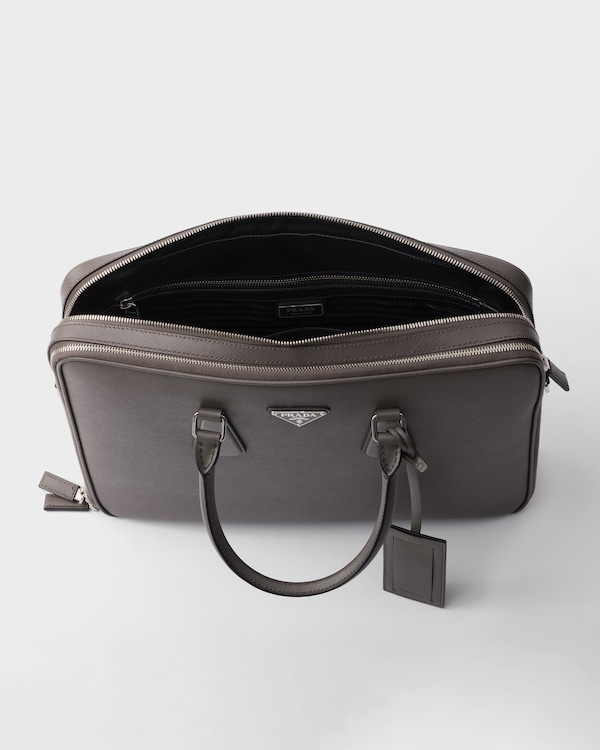 Saffiano leather briefcase - Bamboo/Cork beige Saffiano leather briefcase - Bamboo/Cork beige
