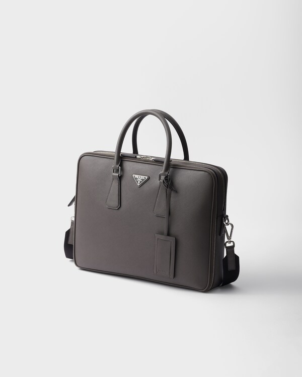 Saffiano leather briefcase - Bamboo/Cork beige Saffiano leather briefcase - Bamboo/Cork beige