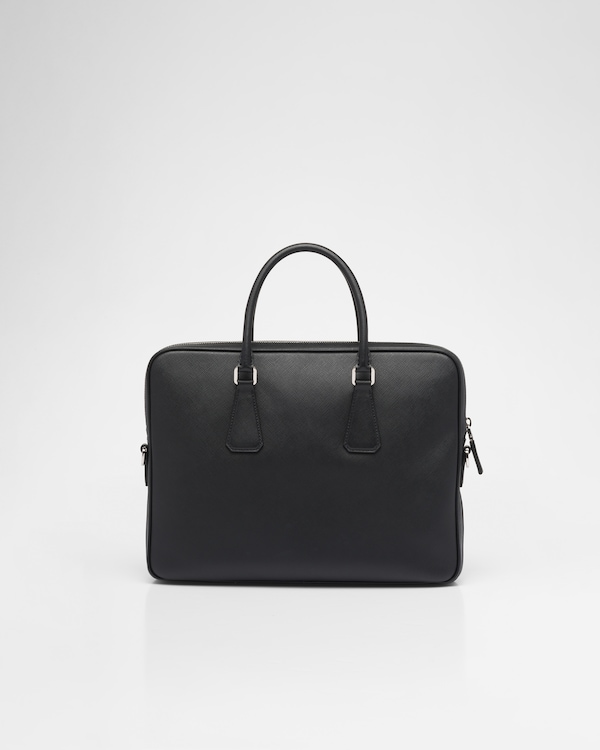 Saffiano Leather Work Bag - Black Saffiano Leather Work Bag - Black