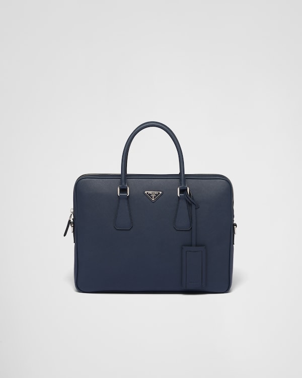 Saffiano Leather Work Bag - Baltic Blue Saffiano Leather Work Bag - Baltic Blue