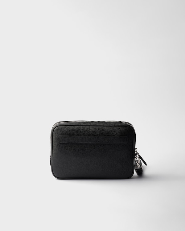 Leather pouch - Black Leather pouch - Black