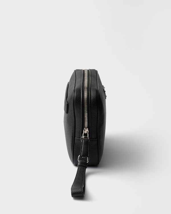 Leather pouch - Black Leather pouch - Black