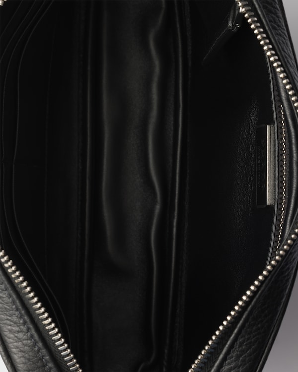 Leather pouch - Black Leather pouch - Black