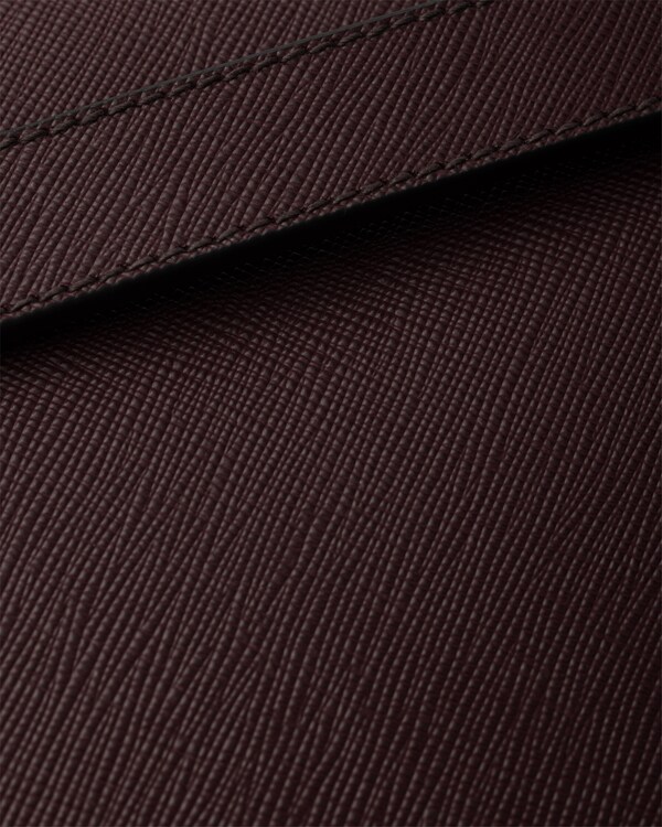 Saffiano Leather Clutch - Burgundy Saffiano Leather Clutch - Burgundy