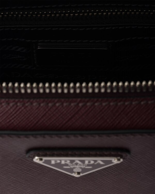 Saffiano Leather Clutch - Burgundy Saffiano Leather Clutch - Burgundy