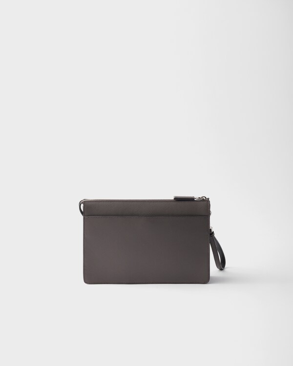 Saffiano Leather Pouch - Bamboo/Cork beige Saffiano Leather Pouch - Bamboo/Cork beige
