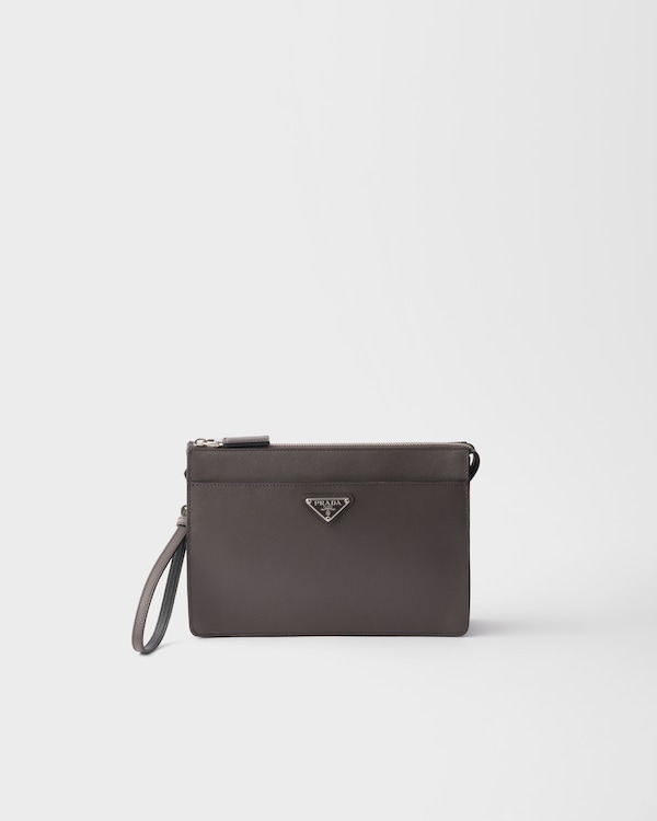 Saffiano Leather Pouch - Bamboo/Cork beige Saffiano Leather Pouch - Bamboo/Cork beige