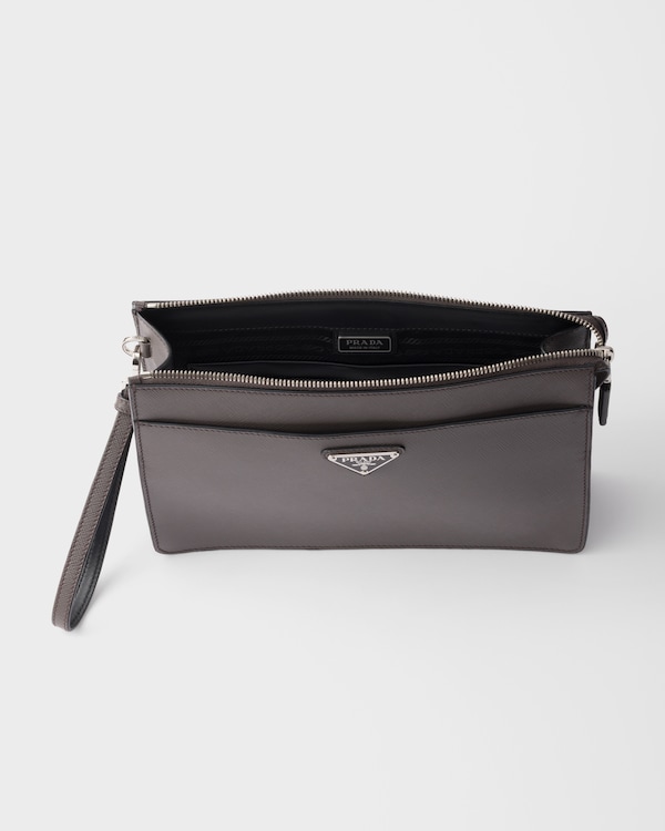 Saffiano Leather Pouch - Bamboo/Cork beige Saffiano Leather Pouch - Bamboo/Cork beige