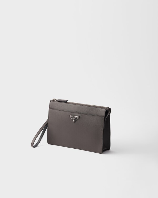 Saffiano Leather Pouch - Bamboo/Cork beige Saffiano Leather Pouch - Bamboo/Cork beige