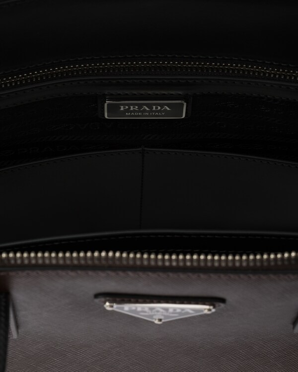 Saffiano 皮革托特包 - 咖啡色 Saffiano 皮革托特包 - 咖啡色
