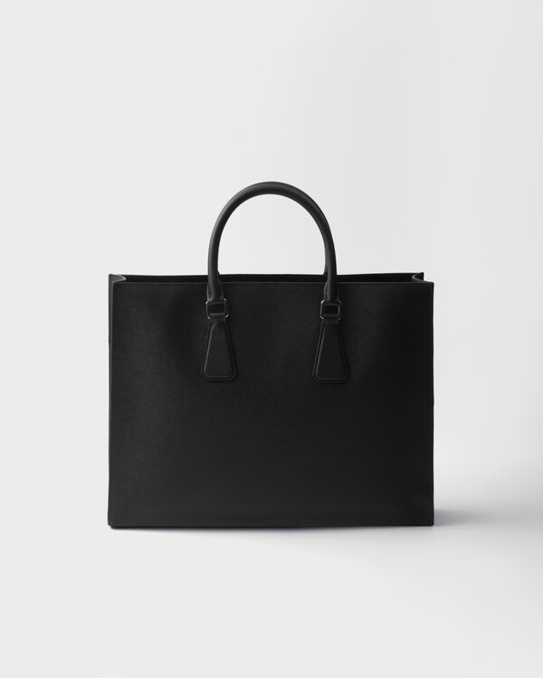 Saffiano 皮革托特包 - 黑色 Saffiano 皮革托特包 - 黑色