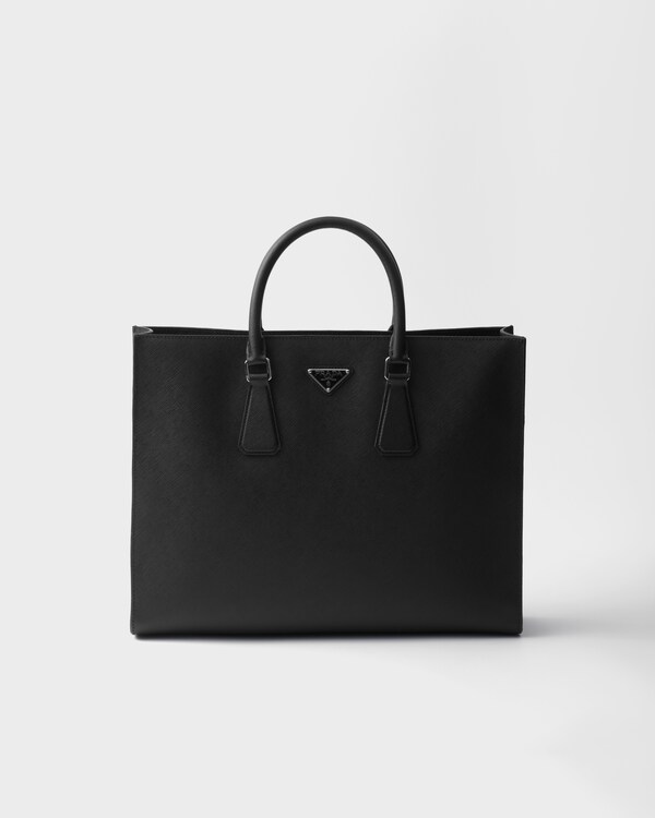 Saffiano 皮革托特包 - 黑色 Saffiano 皮革托特包 - 黑色