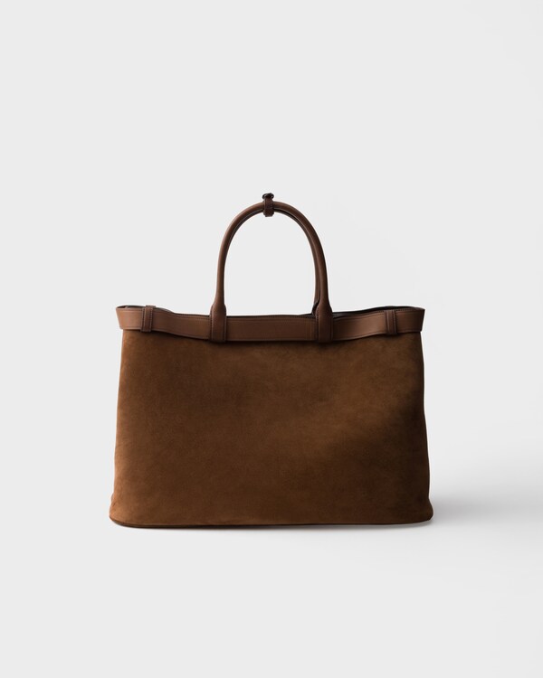 Prada Buckle suede bag with belt - Cocoa Brown Prada Buckle suede bag with belt - Cocoa Brown