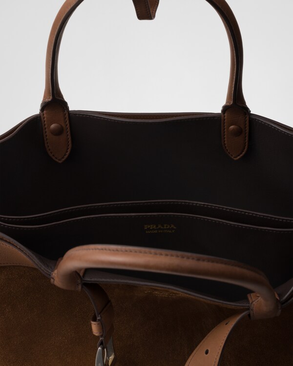 Prada Buckle suede bag with belt - Cocoa Brown Prada Buckle suede bag with belt - Cocoa Brown