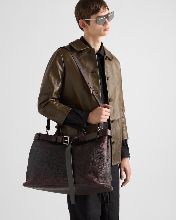 Prada Buckle nappa leather bag - Cordovan Prada Buckle nappa leather bag - Cordovan