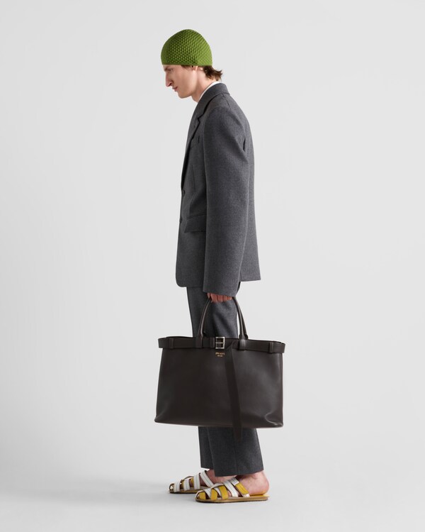 Prada Buckle leather bag with belt - Dark Brown Prada Buckle leather bag with belt - Dark Brown