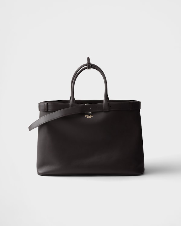 Prada Buckle leather bag with belt - Dark Brown Prada Buckle leather bag with belt - Dark Brown