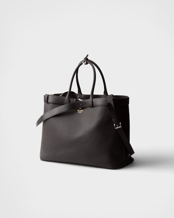 Prada Buckle leather bag with belt - Dark Brown Prada Buckle leather bag with belt - Dark Brown