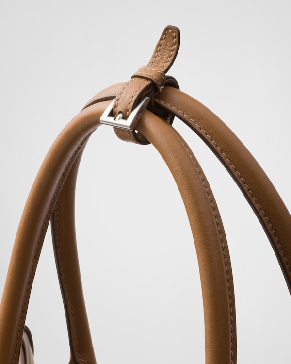 Prada Buckle皮革双束带手袋 - 焦糖色 Prada Buckle皮革双束带手袋 - 焦糖色