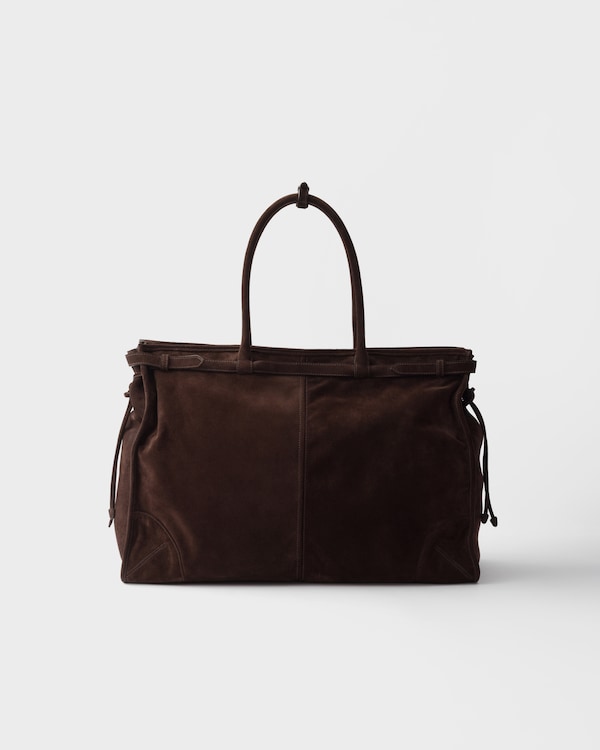 Prada Bonnie suede tote bag - Dark Brown Prada Bonnie suede tote bag - Dark Brown